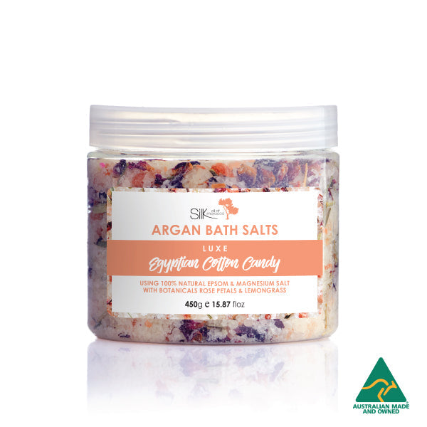 Argan Luxe Bath Salts - Egyptian Cotton Candy-0