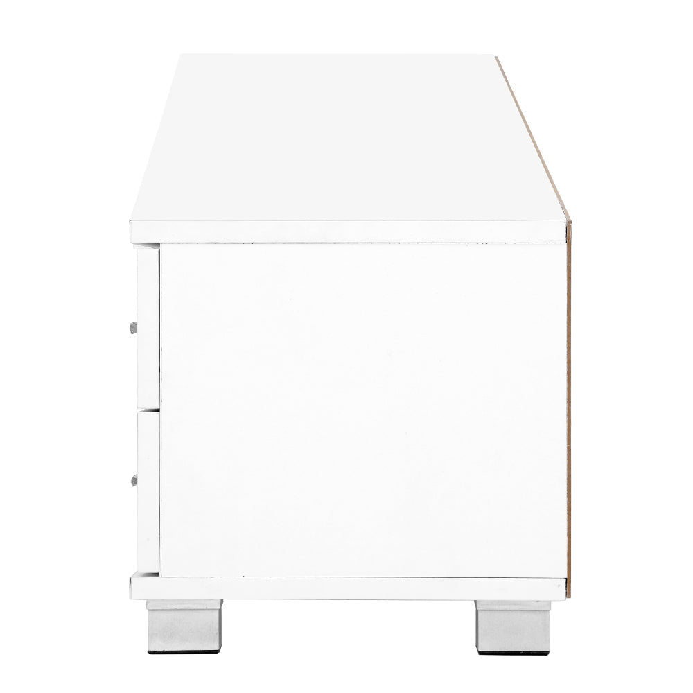 Artiss 120cm TV Stand Entertainment Unit Storage Cabinet Drawers Shelf White-3