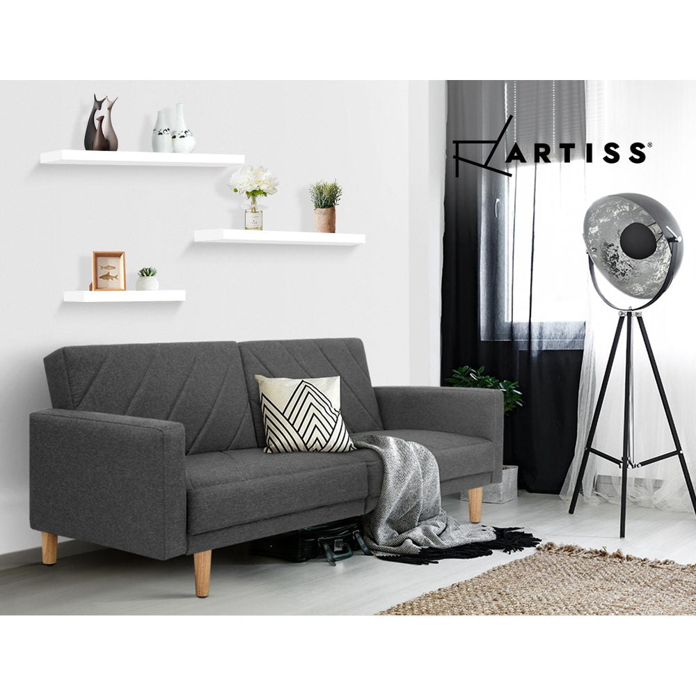 Artiss 3 Piece Floating Wall Shelves - White-1