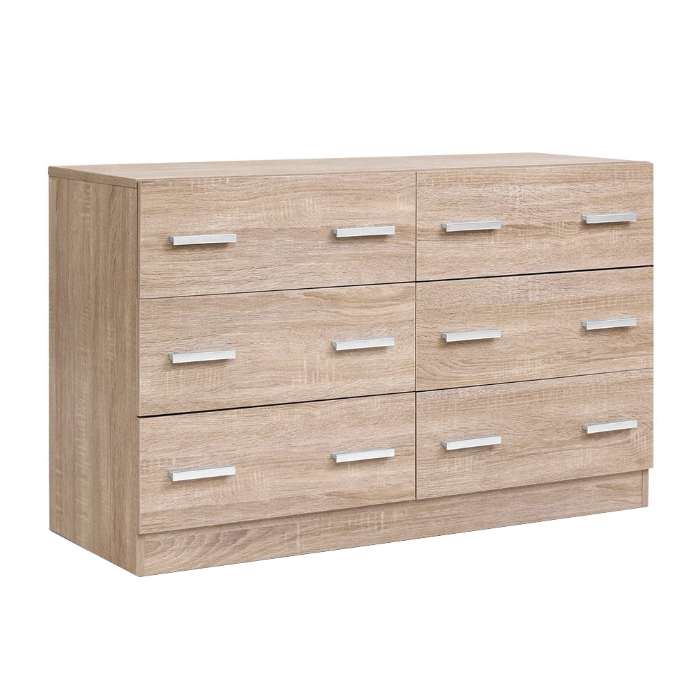 Artiss 6 Chest of Drawers Cabinet Dresser Table Tallboy Lowboy Storage Wood-0