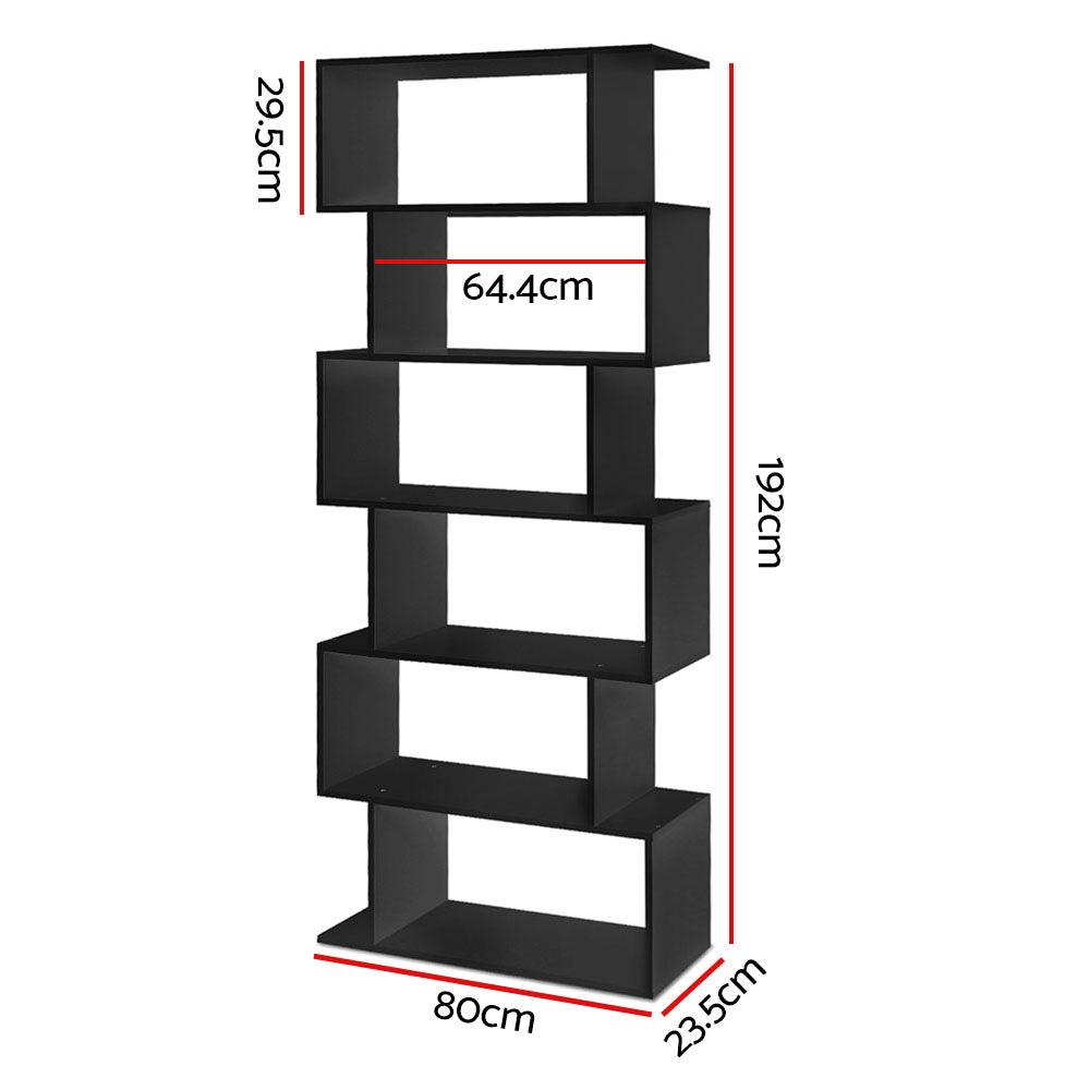 Artiss 6 Tier Display Shelf - Black-1