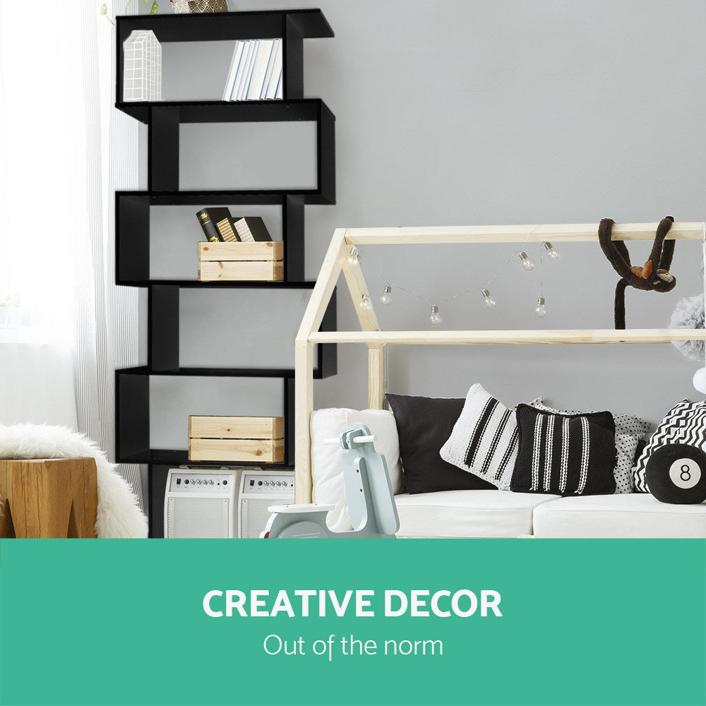 Artiss 6 Tier Display Shelf - Black-3