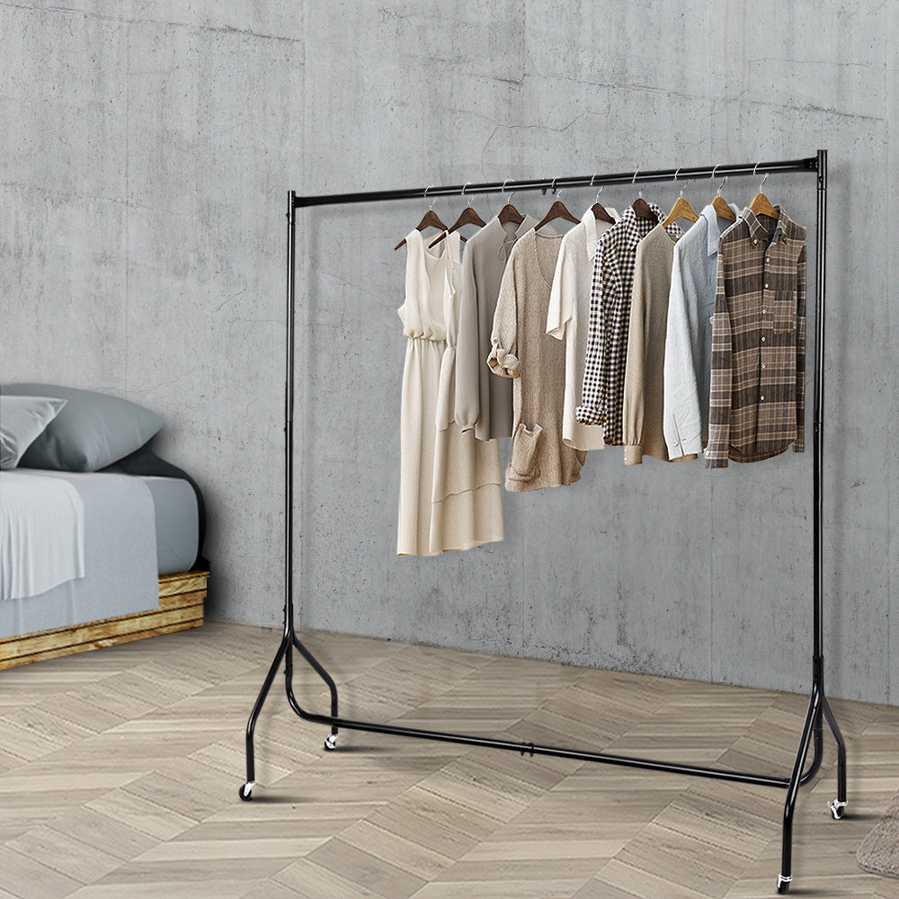 Artiss 6FT Clothes Racks Metal Garment Display Rolling Rail Hanger Airer Stand Portable-6