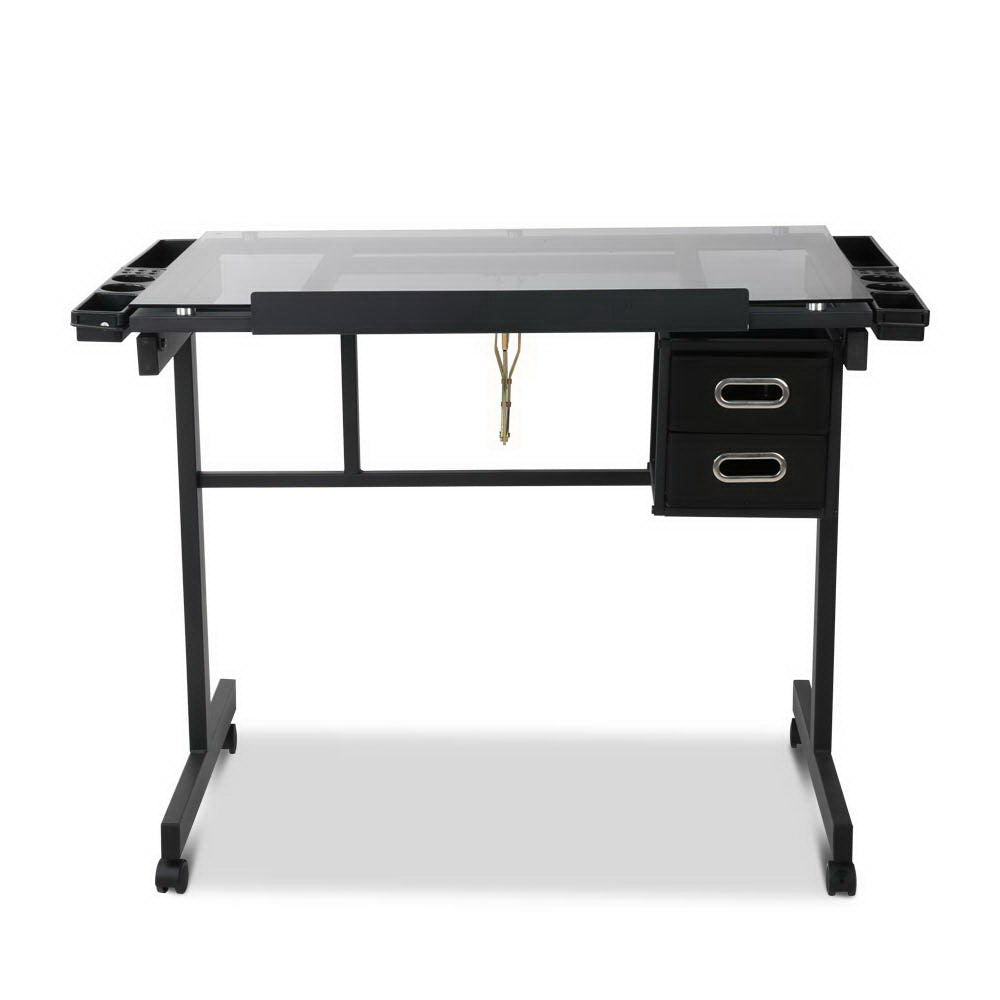 Artiss Adjustable Drawing Desk - Black and Grey-2