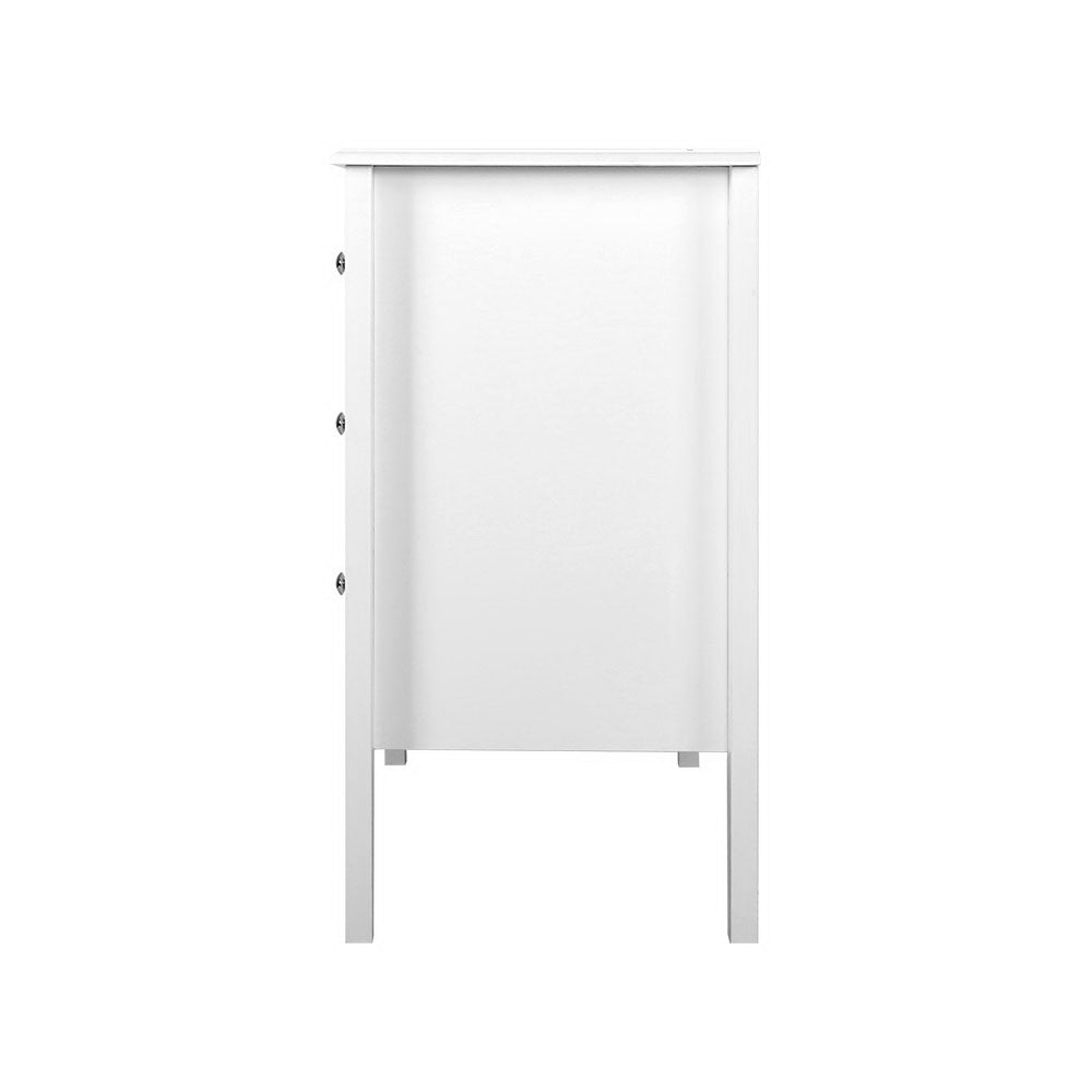 Artiss Chest of Drawers Storage Cabinet Bedside Table Dresser Tallboy White-3