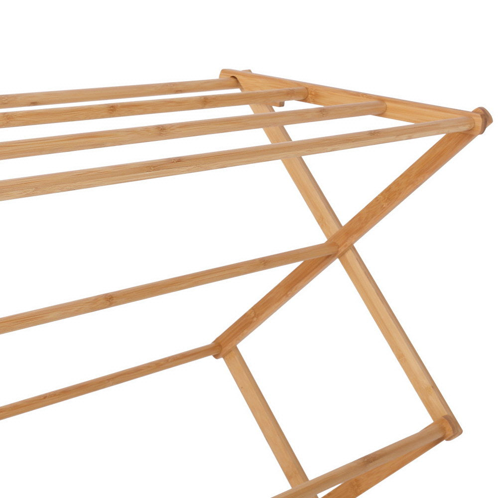 Artiss Clothes Rack Airer Foldable Bamboo Drying Laundry Dryer Garment Hanger-2