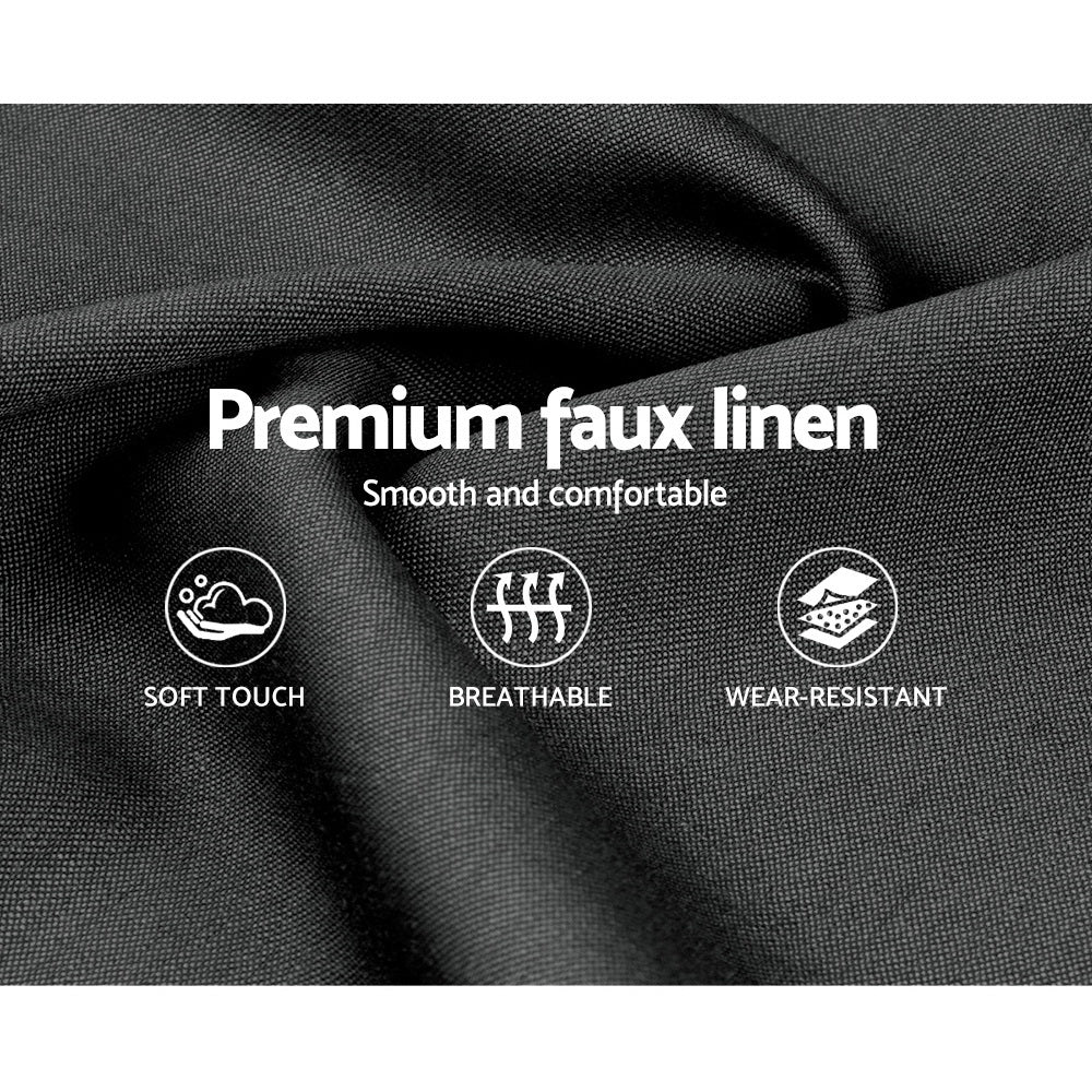 Artiss Neo Bed Frame Fabric - Charcoal Queen-6