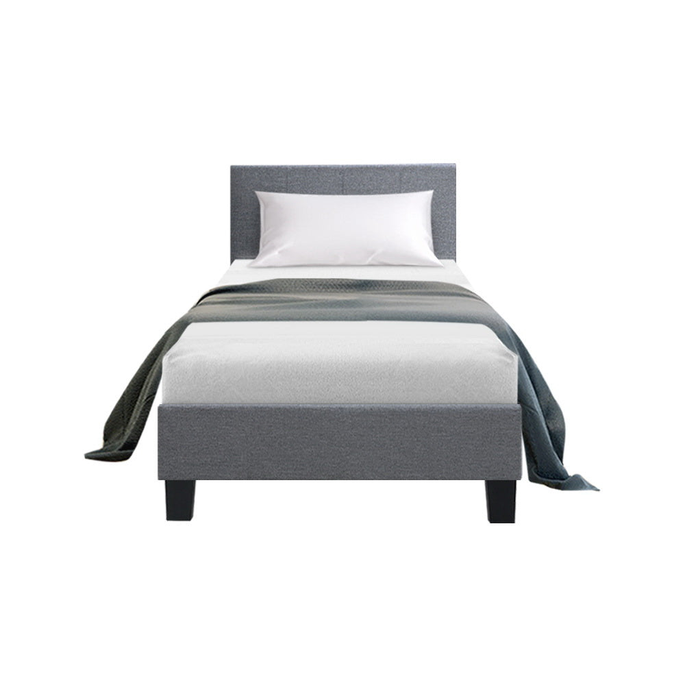 Artiss Neo Bed Frame Fabric - Grey Single-2
