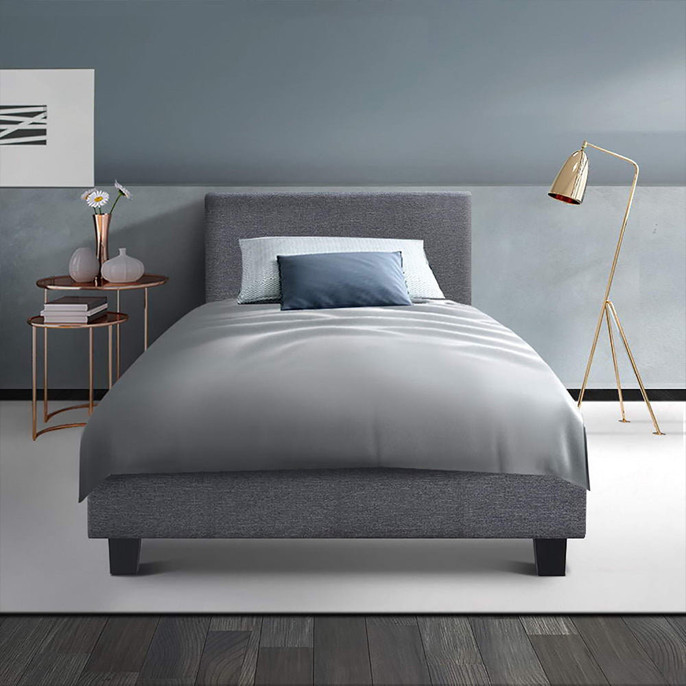 Artiss Neo Bed Frame Fabric - Grey Single-7