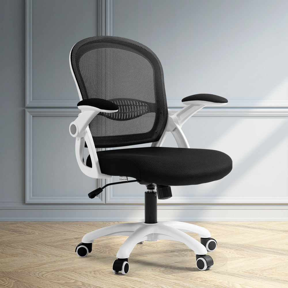 Artiss Office Chair Mesh Computer Desk Chairs Work Study Gaming Mid Back Black-7