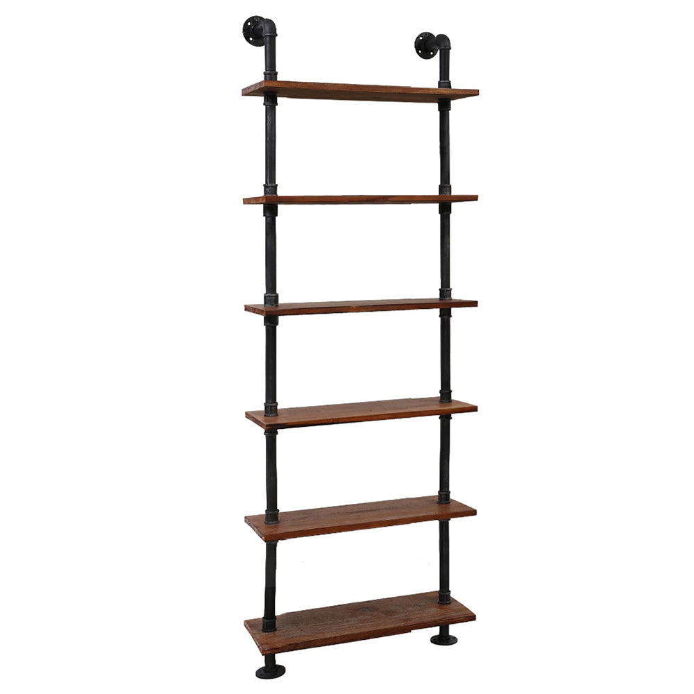 Artiss Rustic Wall Shelves Display Bookshelf Industrial DIY Pipe Shelf Brackets-2