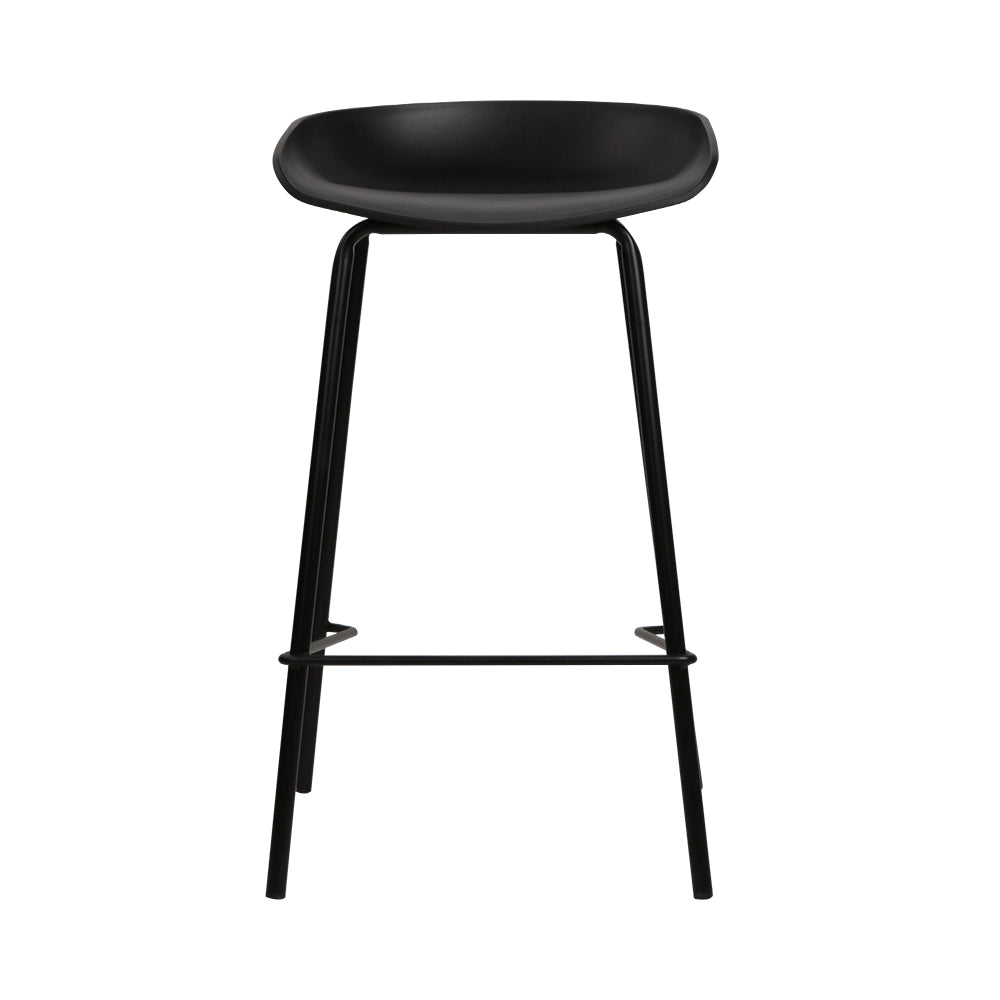 Artiss Set of 2 Metal Bar Stools - Black-2