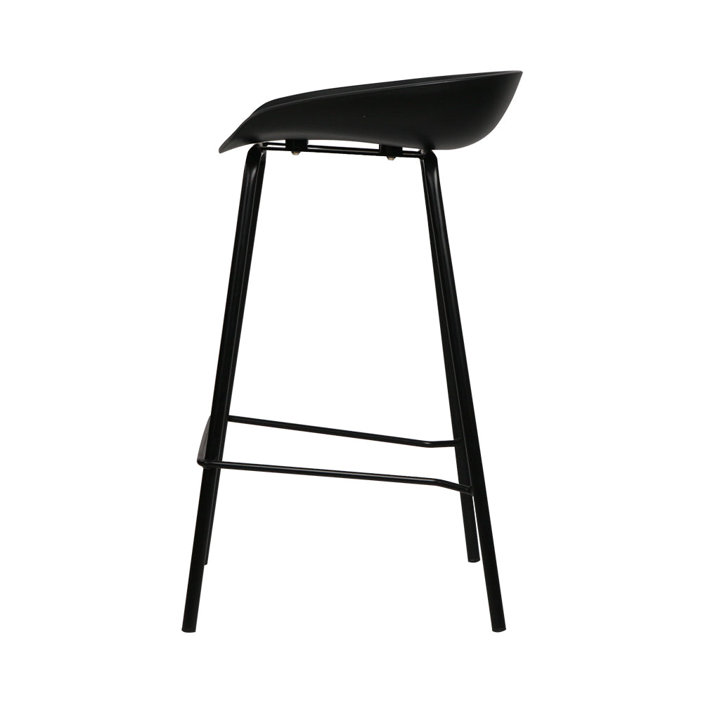 Artiss Set of 2 Metal Bar Stools - Black-3