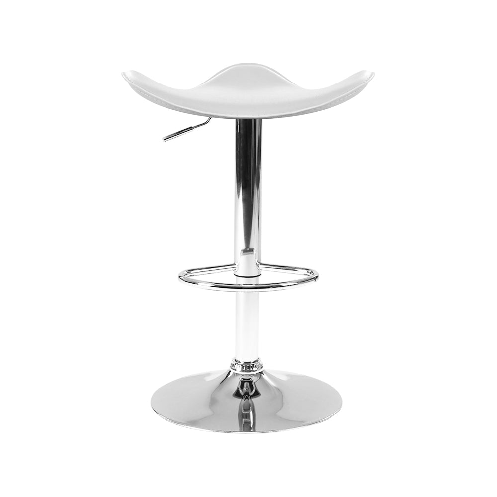 Artiss Set of 4 Swivel Bar Stools - White-2