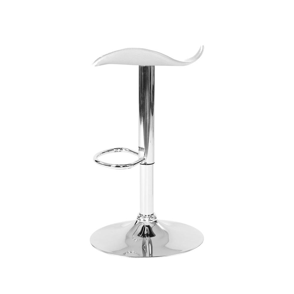 Artiss Set of 4 Swivel Bar Stools - White-3