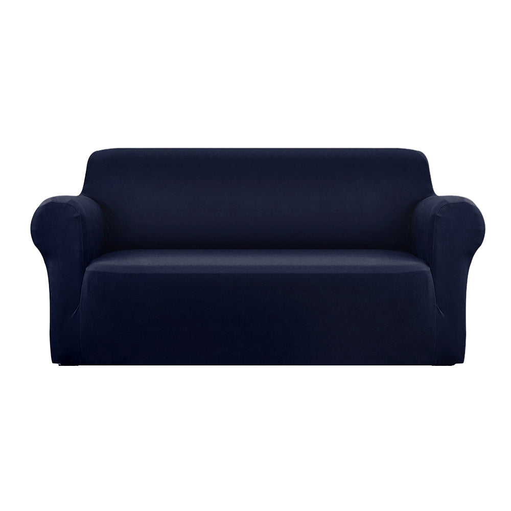 Artiss Sofa Cover Elastic Stretchable Couch Covers Navy 3 Seater-0