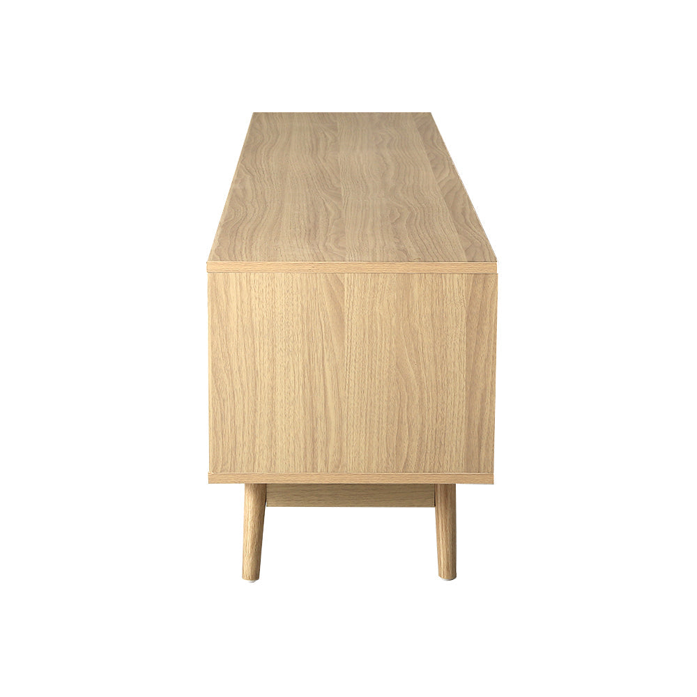 Artiss TV Cabinet Entertainment Unit Storage Cabinets Rattan Wooden 180CM-3