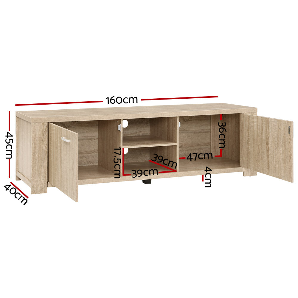 Artiss TV Cabinet Entertainment Unit TV Stand Display Shelf Storage Cabinet Wooden-1