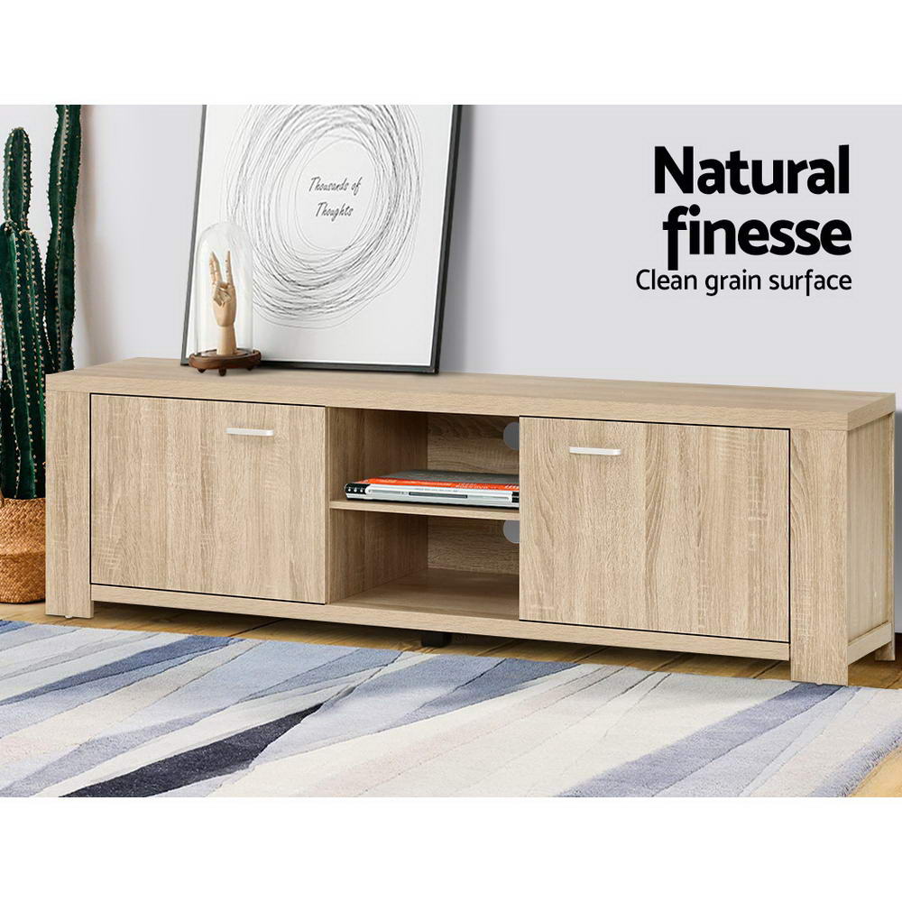 Artiss TV Cabinet Entertainment Unit TV Stand Display Shelf Storage Cabinet Wooden-4