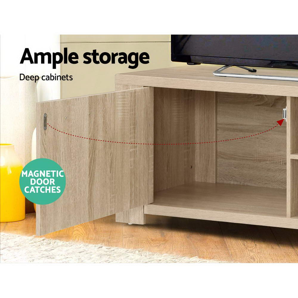 Artiss TV Cabinet Entertainment Unit TV Stand Display Shelf Storage Cabinet Wooden-5