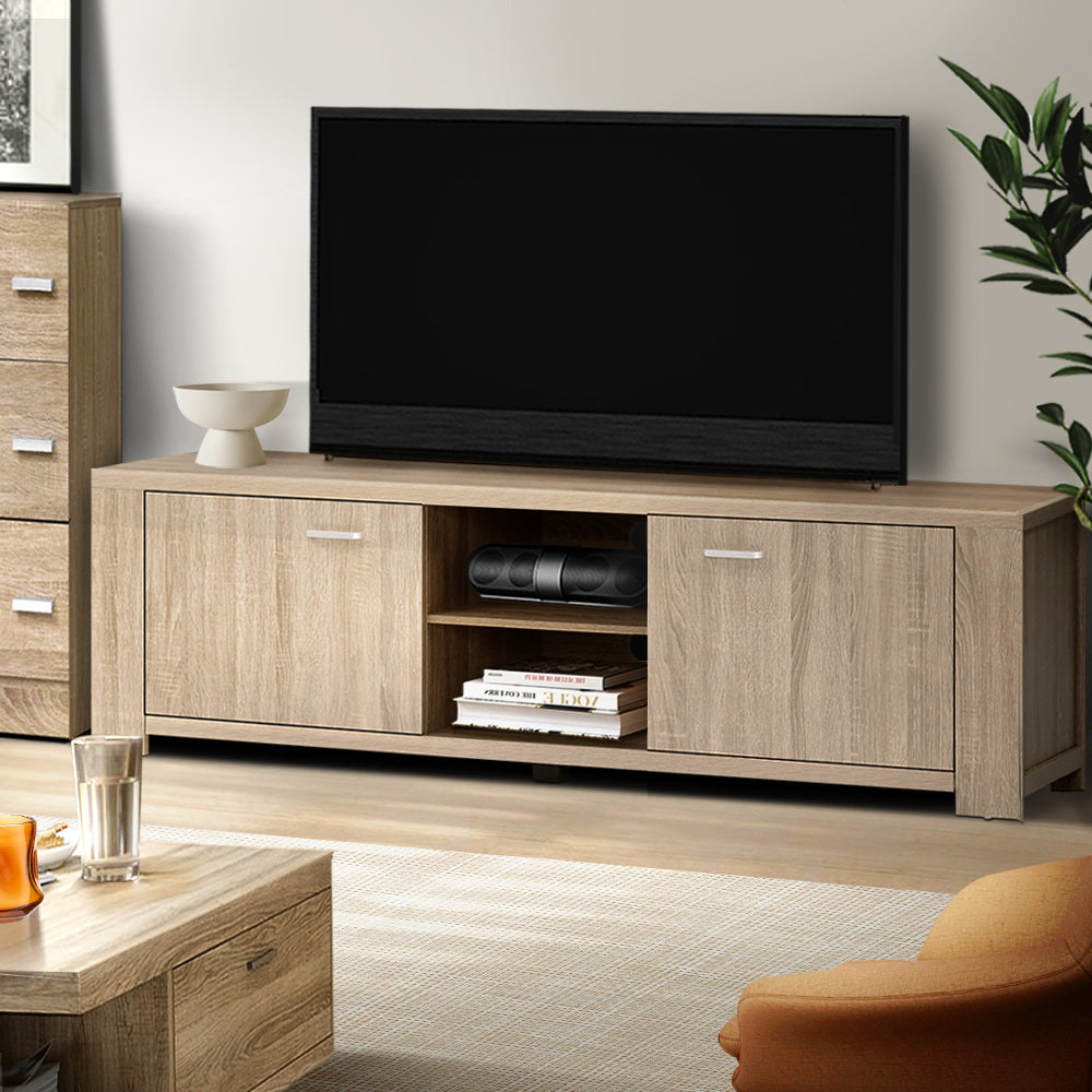 Artiss TV Cabinet Entertainment Unit TV Stand Display Shelf Storage Cabinet Wooden-7