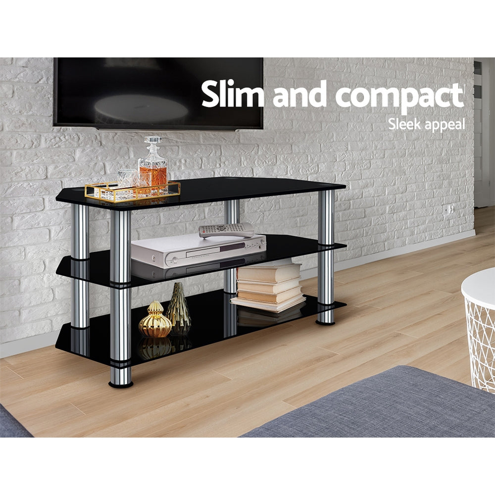 Artiss TV Stand Entertainment Unit Media Cabinet Temptered Glass 3 Tiers-2