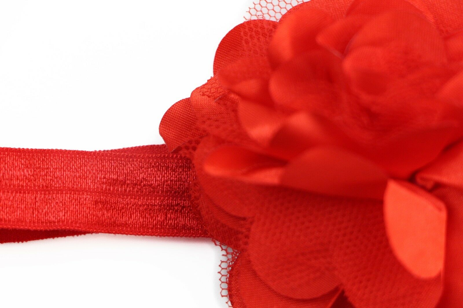 Baby Thin Headband Girl Newborn Toddler Hair Christening Party Flower Red-1