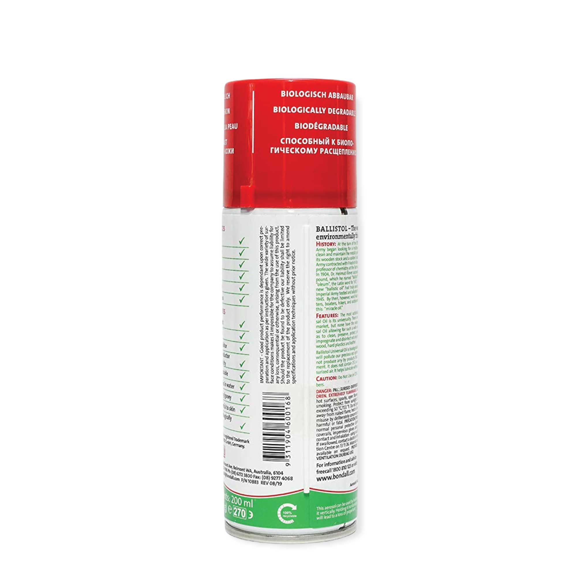Ballistol 200ml Universal Oil Lubricant Spray Eco Biodegradable Cleaner-3