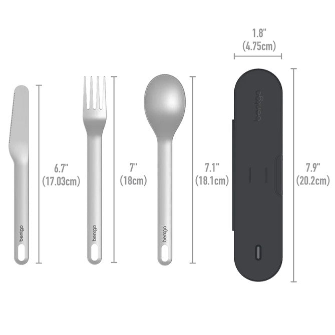 Bentgo Ss Utensil Set Cutlery Carbon-5