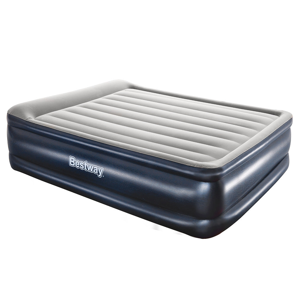 Bestway Queen Air Bed Inflatable Mattress Sleeping Mat Built-in Pump-0