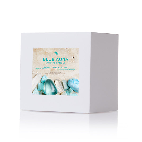 Blue Aura Crystal Candle - Extra Large-5