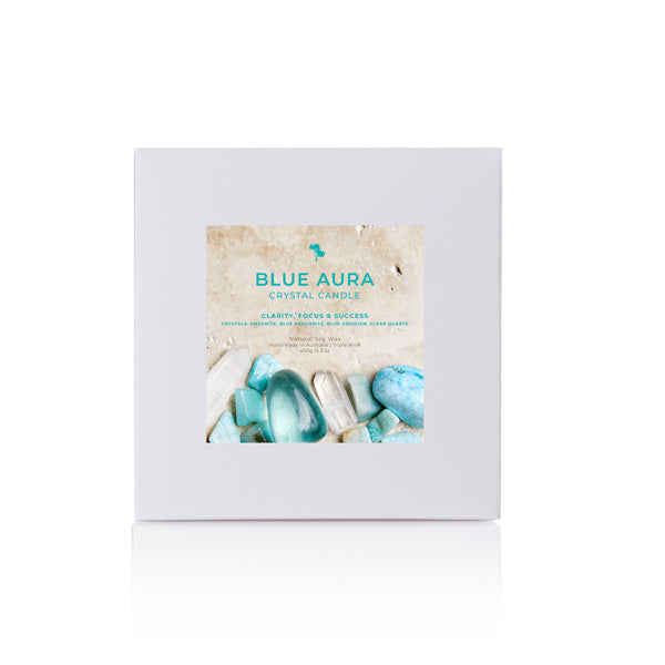 Blue Aura Crystal Candle - Extra Large-6