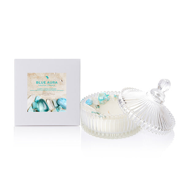 Blue Aura Crystal Candle - Extra Large-7