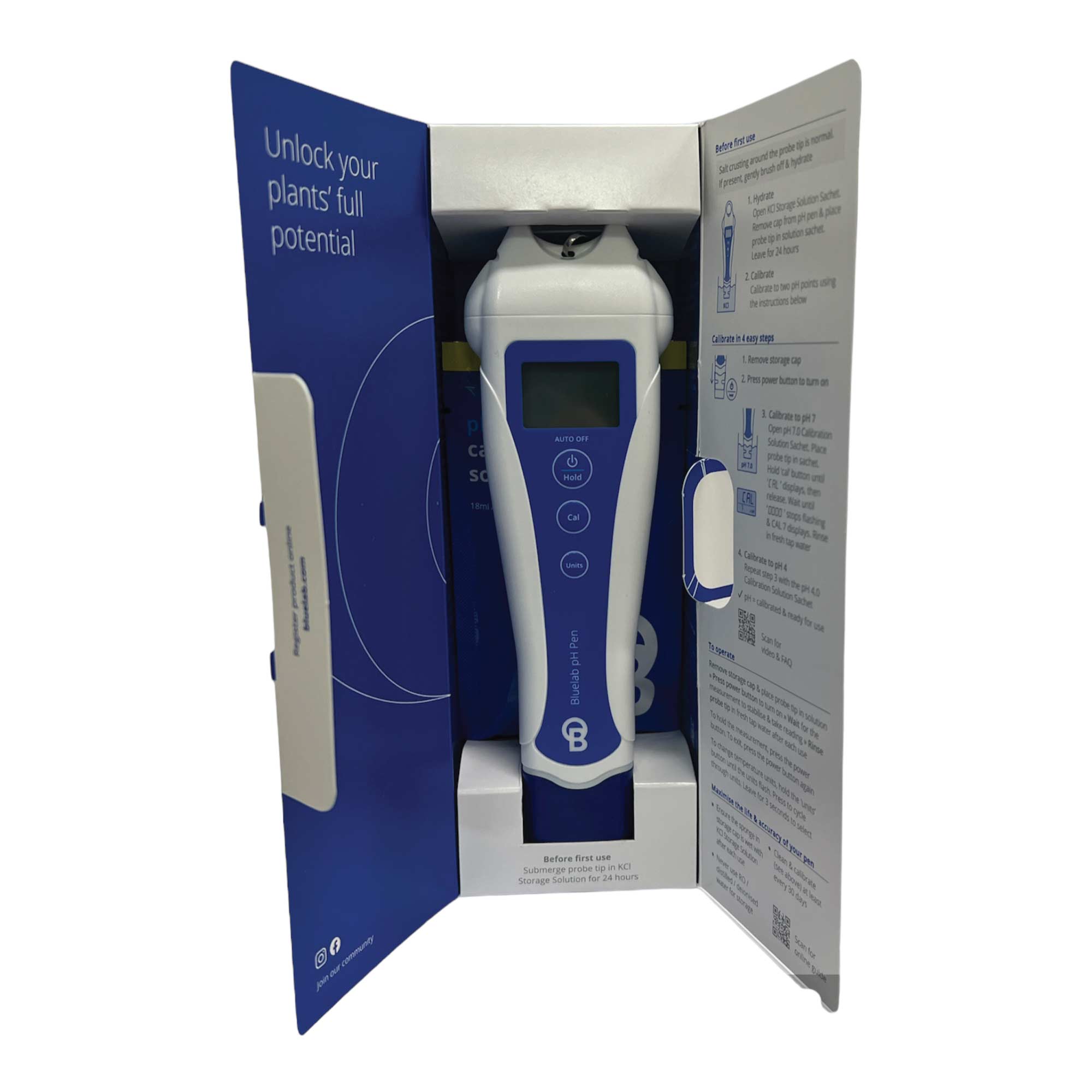 Bluelab pH Pen - Digital Hydroponic Soil Temperature Tester Meter-0