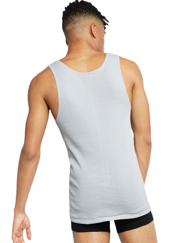 Bonds X-Temp Grey Mens Chesty Cotton Plain Singlet Vest Tank Top-2