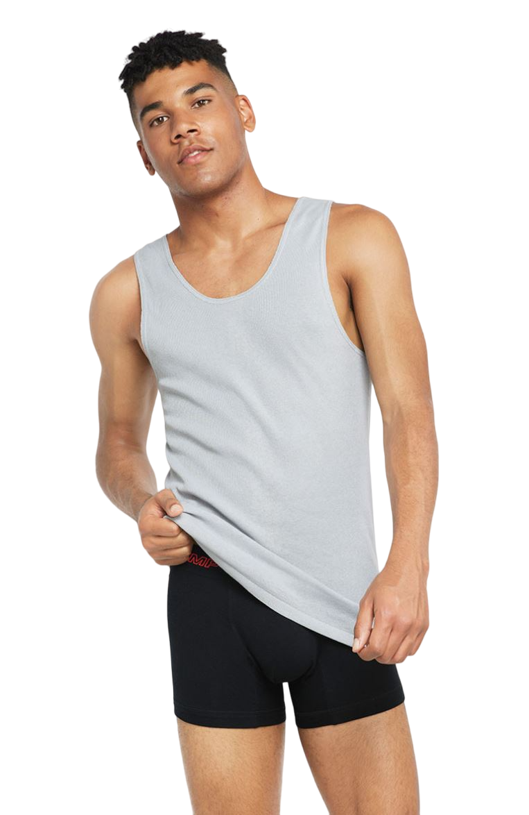 Bonds X-Temp Grey Mens Chesty Cotton Plain Singlet Vest Tank Top-0