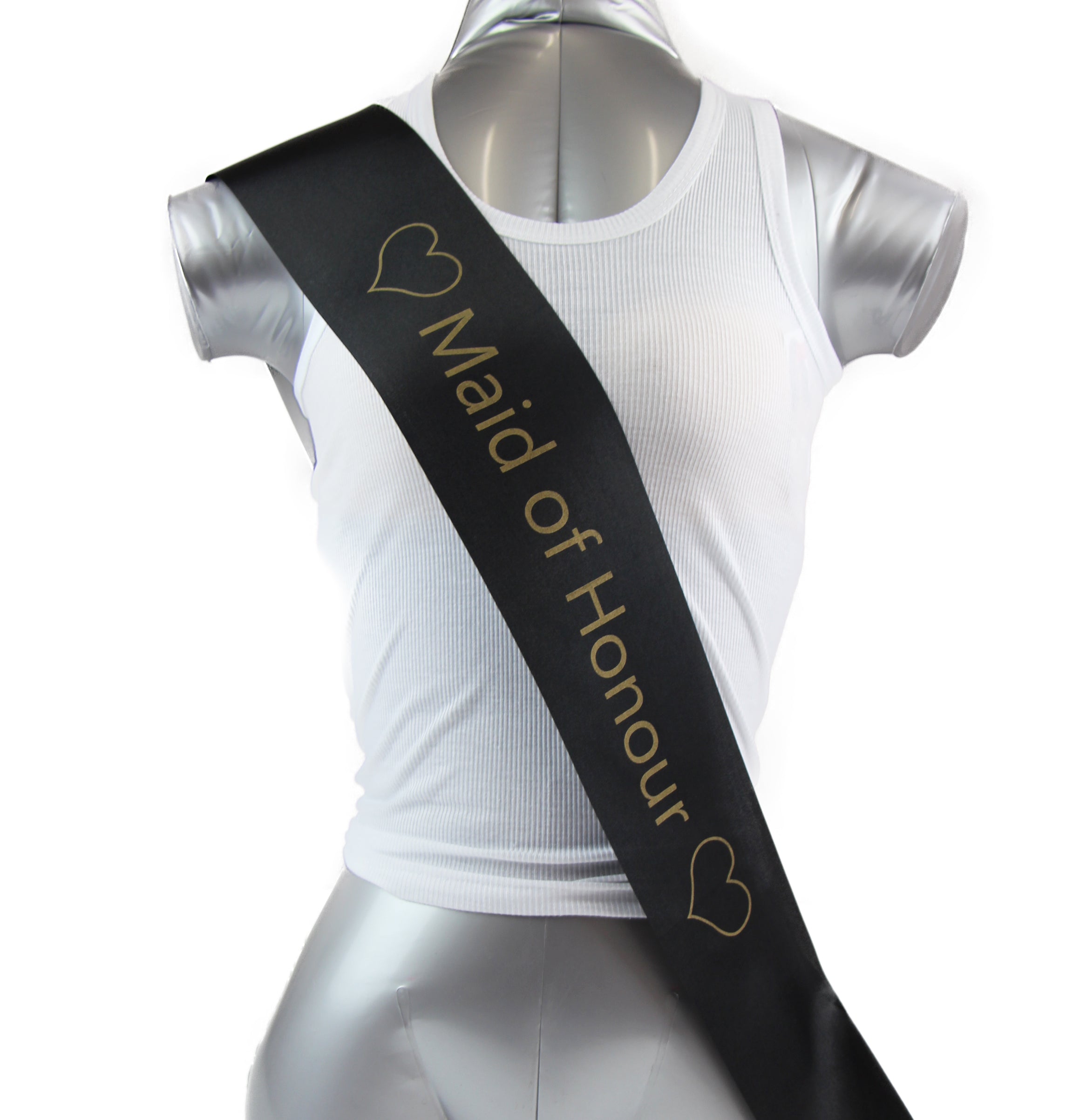 Bridal Hens Night Sash Party Black/Gold - Maid Of Honour-0