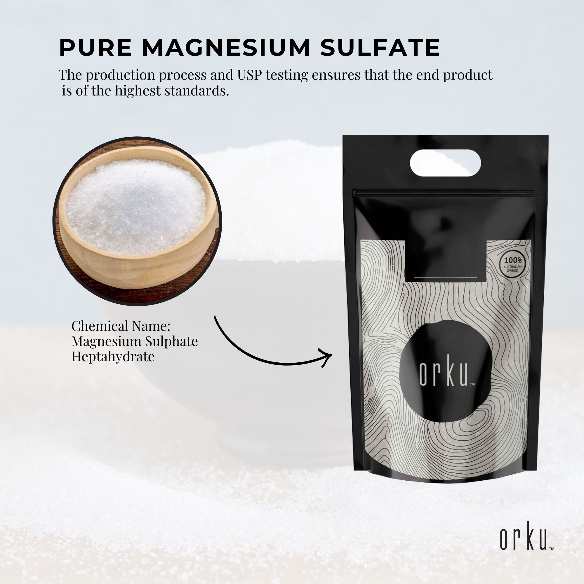 Bulk 10kg USP Epsom Salt Pharmaceutical Grade - Magnesium Sulfate Bath Salts-5