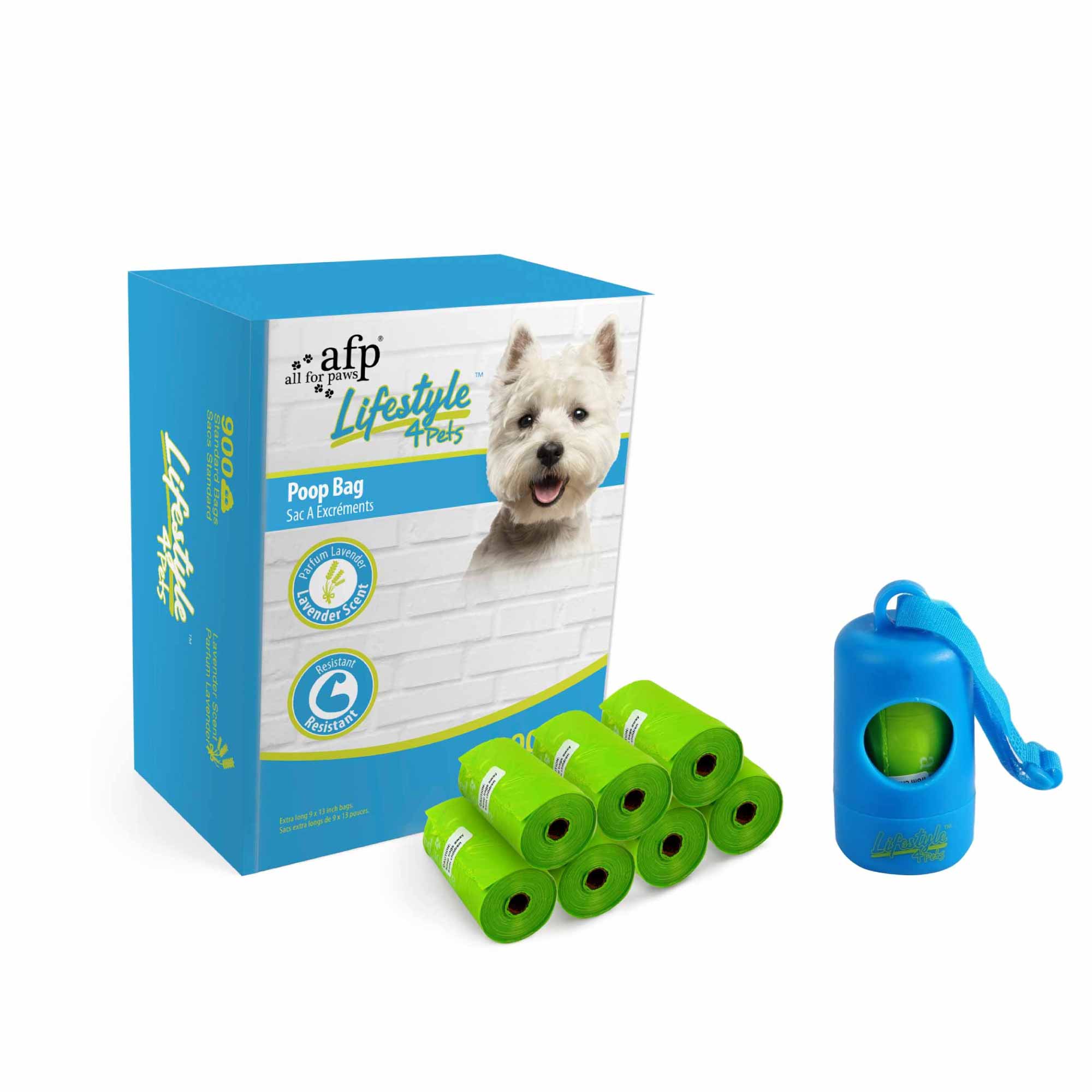 Bulk 900 Dog Poop Bags + Holder Dispenser - 60x15 Pet Waste Rolls-0