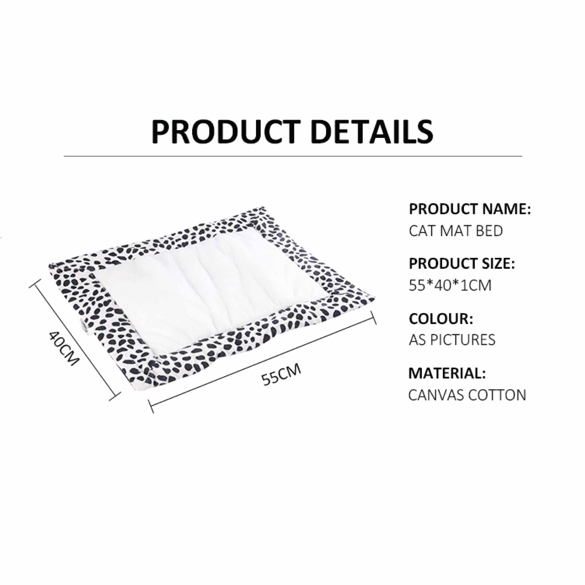 Cat Cozy Pad Heating Mat Self Warming Bed Pet Cushion Anti Slip Base 55 x 40cm-2