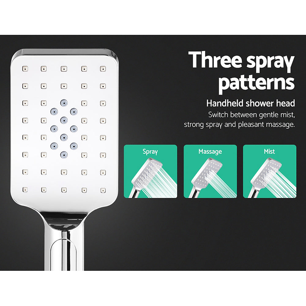 Cefito WELS 8'' Rain Shower Head Taps Square Handheld High Pressure Wall Chrome-6
