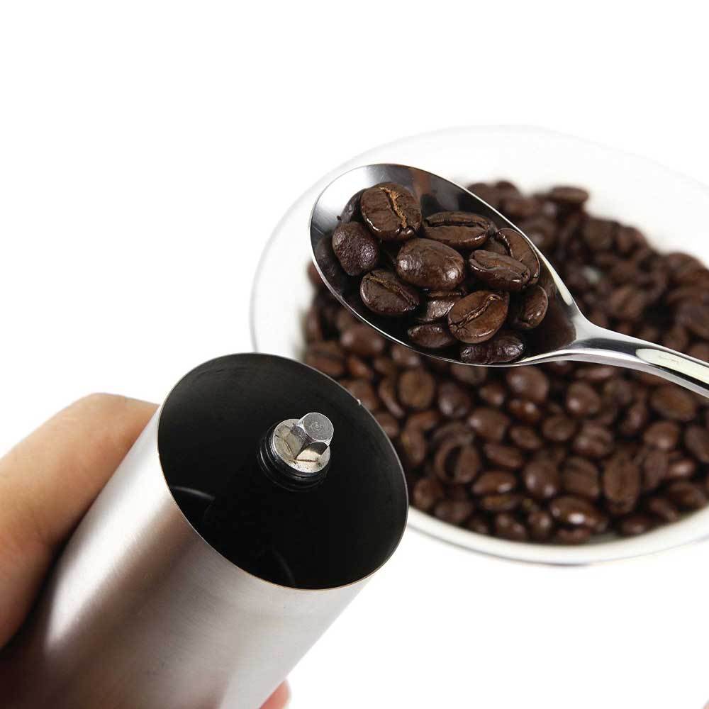 Coffee Bean Grinder - Stainless Steel Ceramic Burr Manual Hand Crank Nut Mill-3