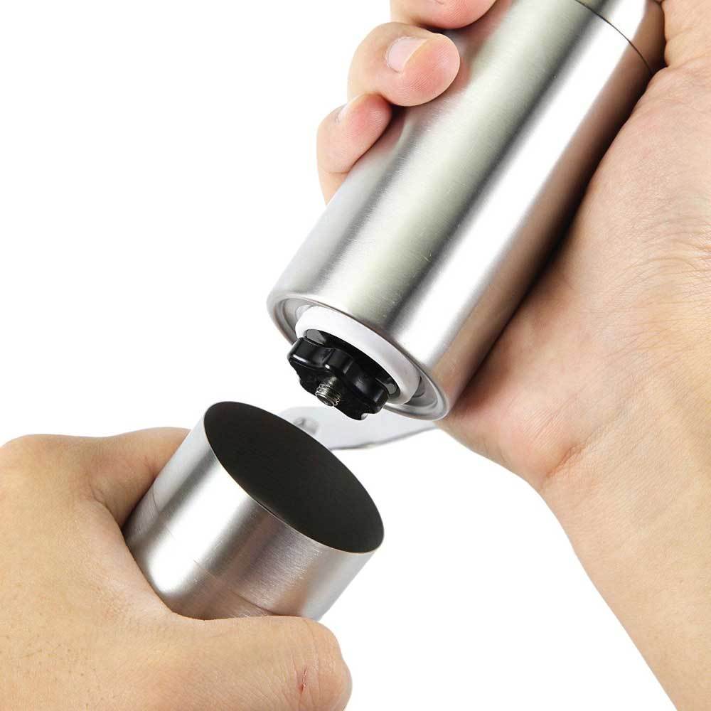 Coffee Bean Grinder - Stainless Steel Ceramic Burr Manual Hand Crank Nut Mill-4