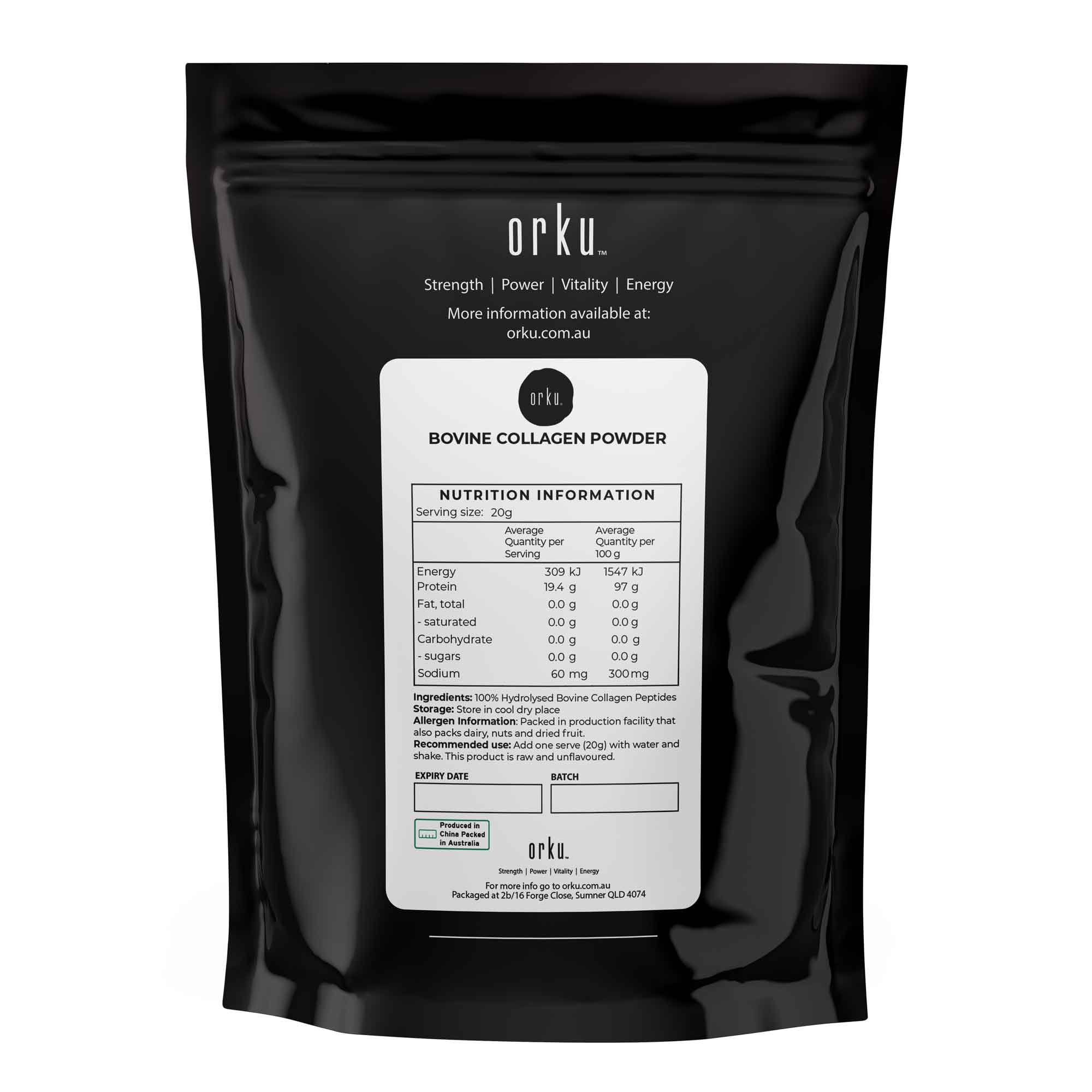 Collagen Powder - Bovine Hydrolysate Protein Peptide Supplement Unflavoured-1