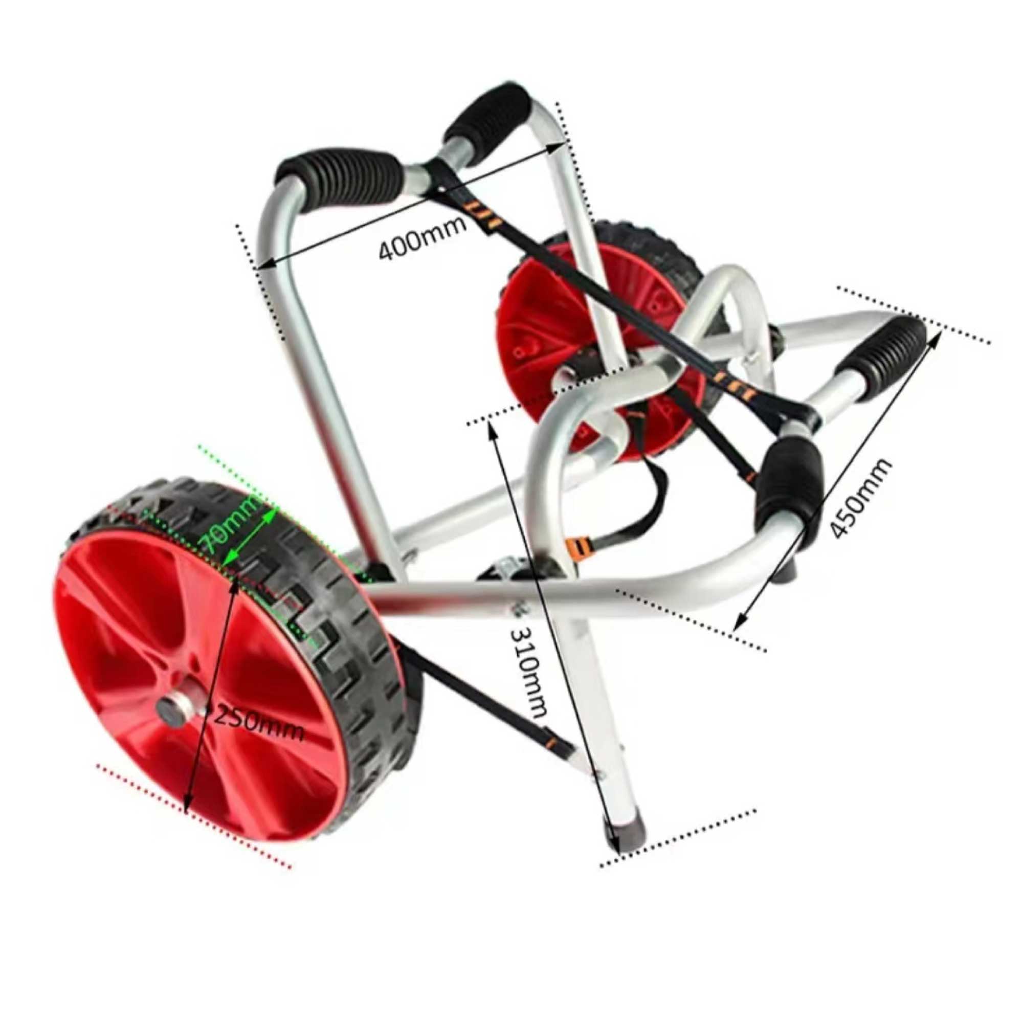 Collapsible Kayak Trolley - Folding Beach Canoe Boat Transporter Cart-2