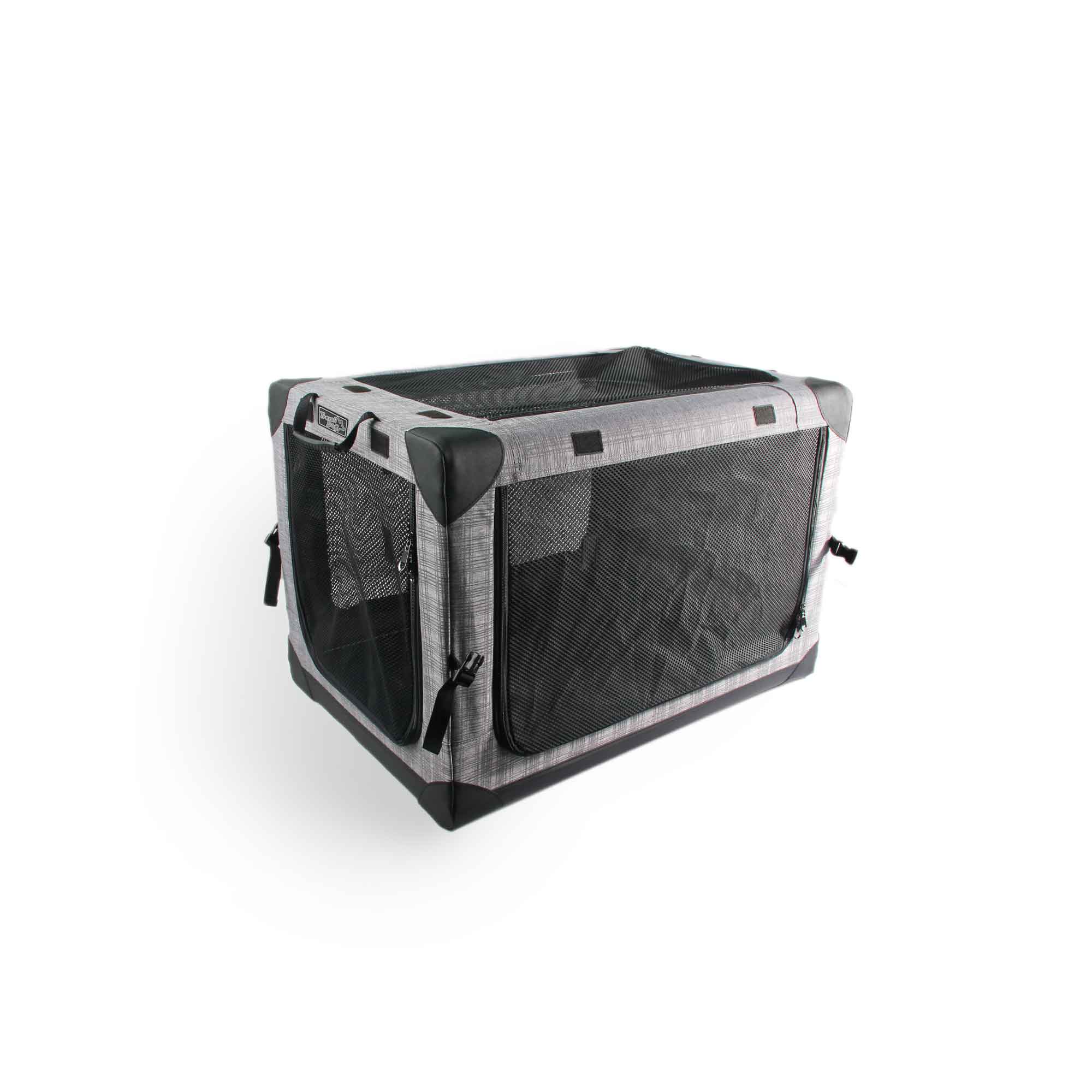 Collapsible Pet Travel Crate - Large Dog Cat Soft Foldable Portable Car Carrier-2