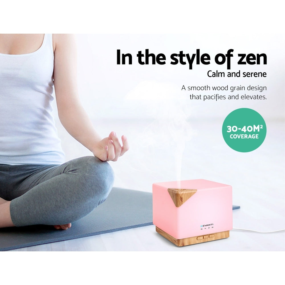 DEVANTi Aroma Diffuser Air Humidifier Night Light 600ml-3