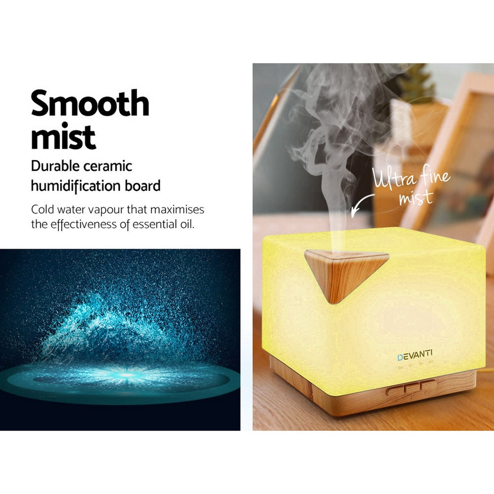 DEVANTi Aroma Diffuser Air Humidifier Night Light 600ml-5