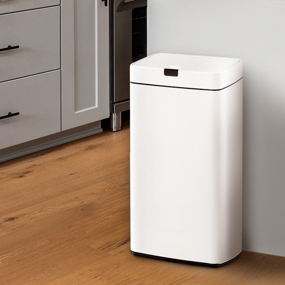 Devanti 45L Sensor Bin White-7
