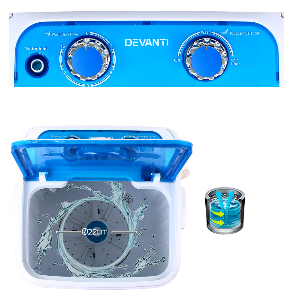 Devanti 4.6KG Mini Portable Washing Machine-5